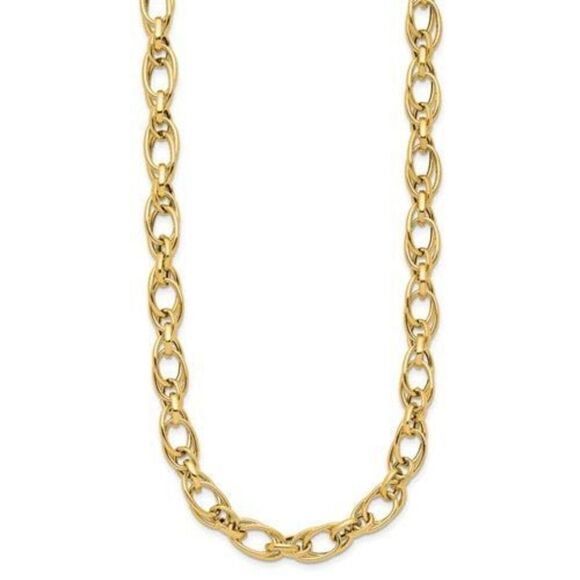 Leslie's 14K Polished Fancy Oval Link Necklace - Picture 2 of 5